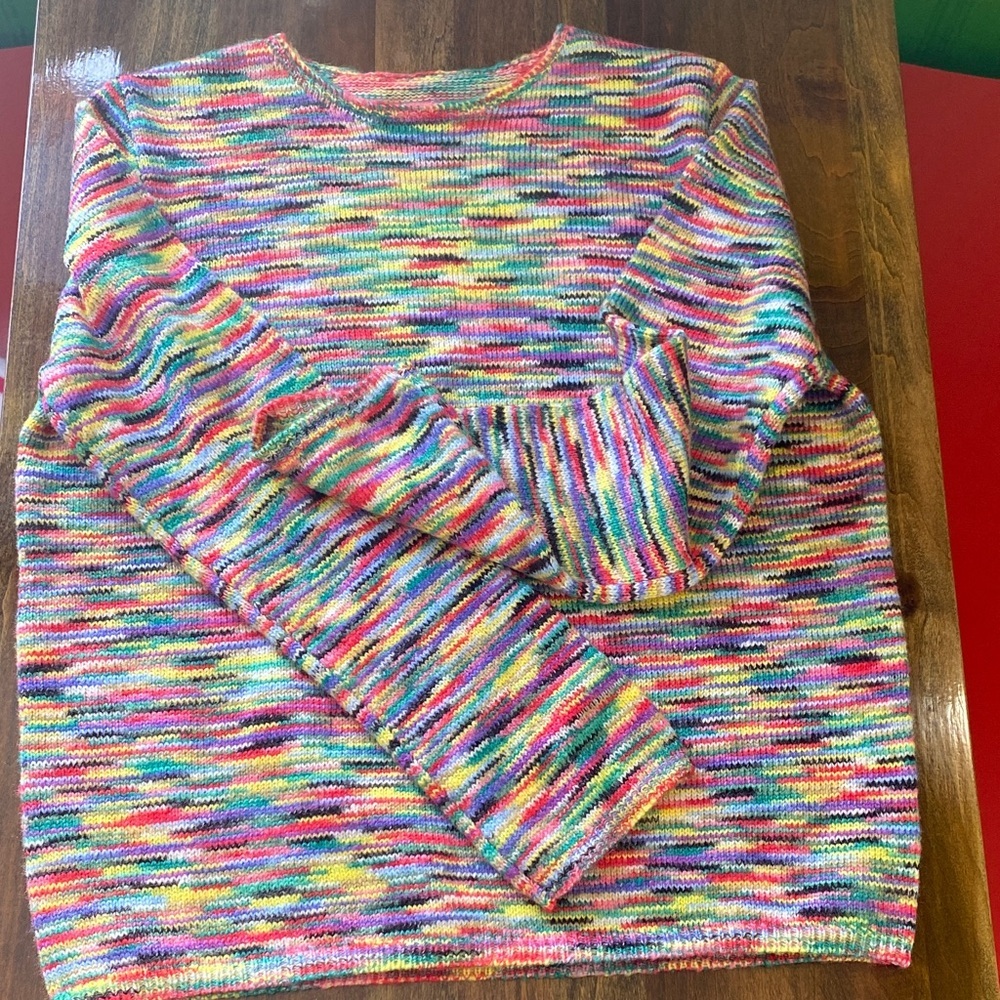 Multicolor Striped Crewneck Sweater - Women's